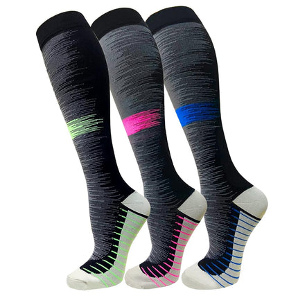 FuelMeFoot Paquete de 3 calcetines de compresión de cobre - Calcetines de compresión para mujeres y hombres para la circulación - Ideales para uso médico, correr, deportivos
