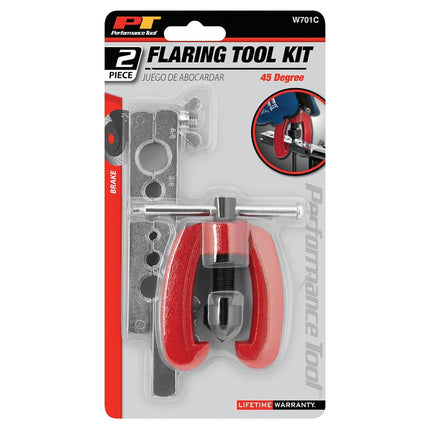 Performance Tool W701C Copper, Brass and Aluminum Tubing Flaring Tool with Lever Lock Flaring Bar and Floating Cone for Sizes 3/16 to 5/8-Inch O.D