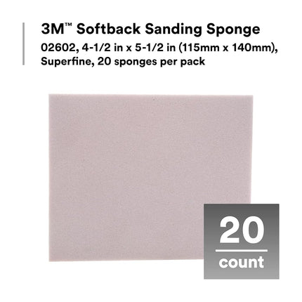 3M 2602 3M Superfine Softback Sanding Sponge