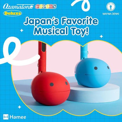 Instrumento musical electrónico Otamatone Deluxe para adultos, sintetizador portátil, música eléctrica digital de Japón por Cube/Maywa Denki, regalos geniales, azul [manual en inglés]