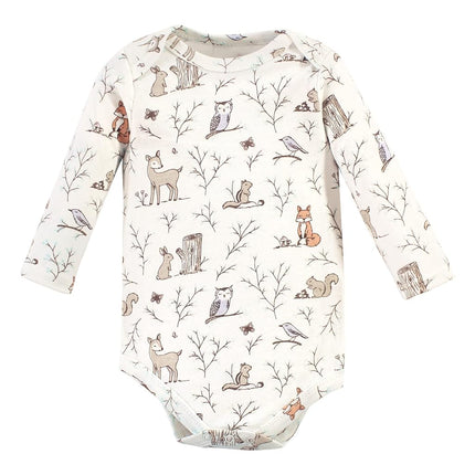 Bodysuits de Algodón Unisex para Bebé Hudson Baby, Diseño Sueño Bosque Encantado, 3-6 Meses