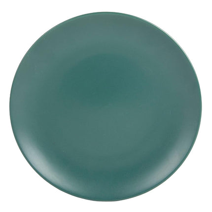 10 Strawberry Street Wazee Matte 10.5" Coupe Dinner Plate, Set of 6, Emerald Green