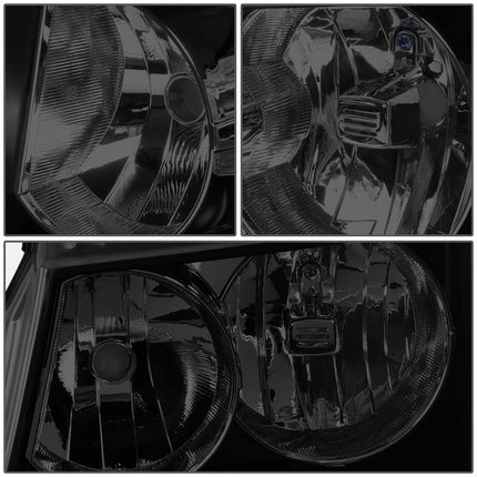 DNA MOTORING HL-OH-CSA07-BK-SM-AM Par de faros compatibles con Chevy Tahoe Suburban 1500 del 07 al 14 / Avalanche Suburban 2500 del 07 al 13, Negro/Ahumar/Ámbar