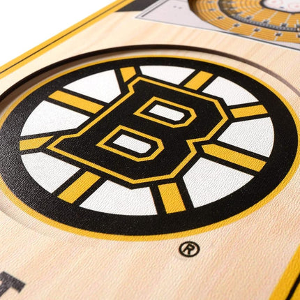 YouTheFan NHL Boston Bruins - TD Garden 3D Banner, Team Colors, 6" x 19"