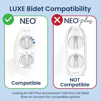 LUXE Bidet T-adaptateur hybride métal et plastique 7/8" x 7/8" x 1/2" pour bidet à eau froide, compatible uniquement avec les fixations de bidet de la série NEO