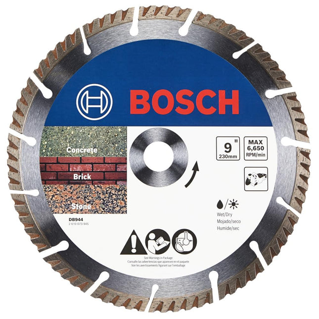 BOSCH DB944-9-Inch Segmented Diamond Blade - Ideal