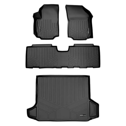 SMARTLINER Custom Fit Floor Mats 2 Rows and Cargo Liner Black for 2018-2019 GMC Terrain - All Models