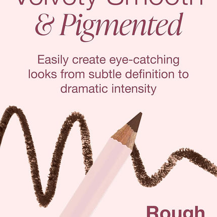 Mineral Fusion Eye Pencil, Light Brown Eyeliner with Soothing Chamomile, Meadowfoam & Vitamin E, Velvety Smooth, Hypoallergenic Eye Makeup, Line & Define, Long-Lasting Eyeliner Pencil, Rough, 0.04 Oz