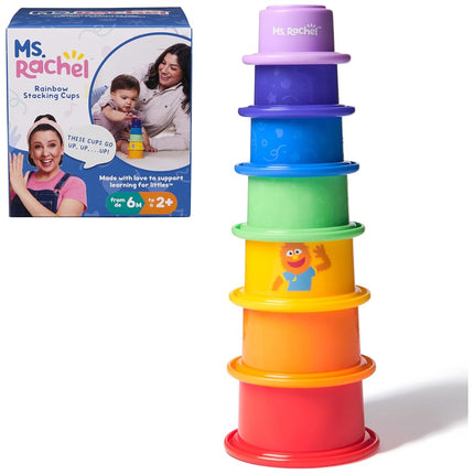 Ms. Rachel Official Rainbow Stacking Cups 7-Pack, 