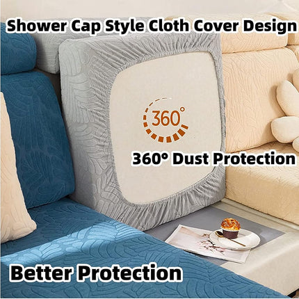 Yoovat Magic Sofa Covers Magic Sofa Couch Covers 2024 New Wear-Resistant Universal Sofa Cover Stretch for Sectional Slipcovers (Texture-Sea Blue,Large Double Seat Cover)