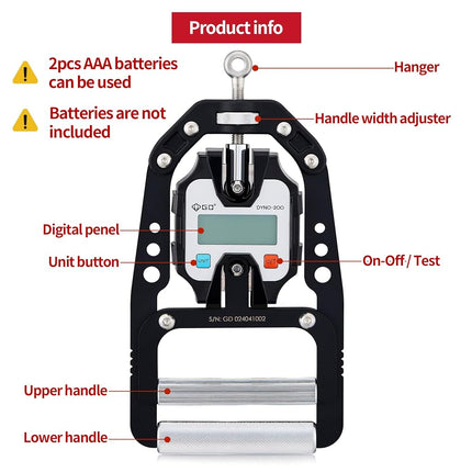 GD DYNO-200 Grip strength tester Digital Hand Dynamometer 200 Kg
