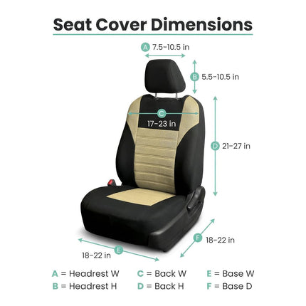 FH Group Automotive Car Seat Covers Front Set Premium 3D Air Mesh Front Seat Covers, Airbag Compatible Universal Fit Interior Accessories for Cars Trucks and SUVs - Burgundy