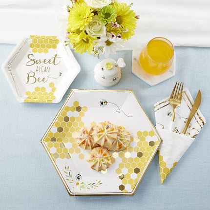 Kate Aspen Sweet as Can Bee Decorative Paper Baby Shower Napkins (Set of 30), Thick Decorative Dinner Napkins, Luncheon Serveware, 2 ply