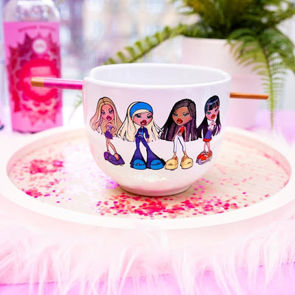 Bratz 20-Ounce Ceramic Ramen Bowl and Chopstick Set