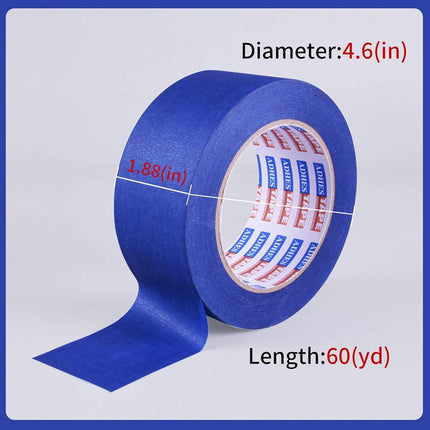 ADHES Blue Painters Tape 48mm x 50m x 6Rolls, Masking Tape