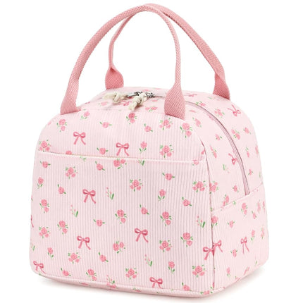 Bluboon Lunch Bag for Women Men Cute Corduroy Lunc
