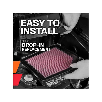 K&N Replacement Air Filter compatible with Hyundai Accent 1.6 2006-2011 / Kia Rio 1.4, 1.5D, 1.6 2006-2011 (33-2354)