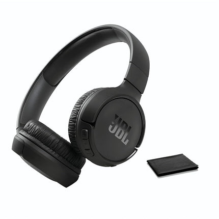 Tune 570BT On-Ear Wireless Bluetooth Headphones with Pure Bass Stereo Sound - Black with Cleaning Cloth