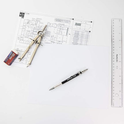 Pacific Arc 2mm Lead Holder and Lead Sharpener, Black Drafting Pencil for Artist Drawing, Drafting, and Sketching