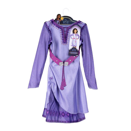Disney's Wish Asha Dress Authentic Movie Licensed Fashion, Adventure Outfit Fits Children Sizes 4-6X