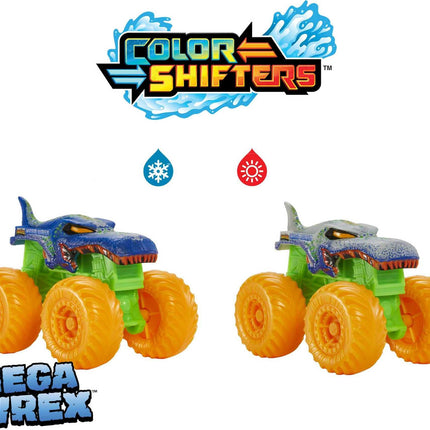 HOT WHEELS TOTAL Monster Trucks Color Reveal™ 2-Pack, 2 Toy Trucks with Surprise Reveal & Repeat Color-Change in Warm & Ice Cold Water, For Kids 3 Years & Up, HJH53