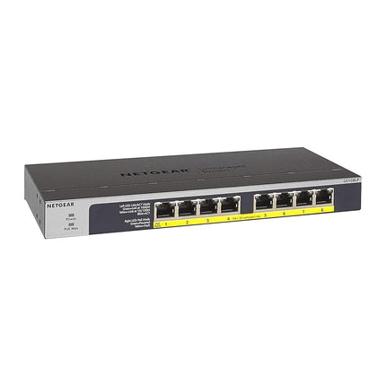 NETGEAR 8-Port Gigabit Ethernet Unmanaged PoE Switch (GS108LP) - with 8 x PoE+ @ 60W Upgradeable, Desktop, Wall Mount or Rackmount, and Limited Lifetime Protection