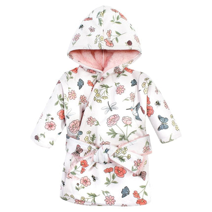 Hudson Baby Peignoir de plage/piscine unisexe en vison avec doublure en fausse fourrure, motif colibri, 0-6 mois