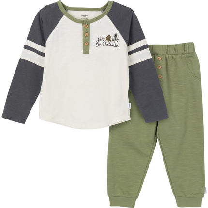 Gerber boys Toddler Boys' 2-piece Top and Joggers 