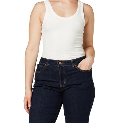 Dickies Women's Perfect Shape Denim Bermuda Shorts, Rinsed Indigo Blue, 12