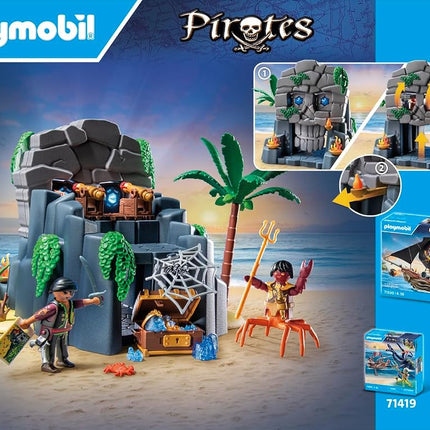 Playmobil 71531 Pirates: Skull Island, fantasy pirate world, fun imaginative role-play, playsets suitable for children ages 4+