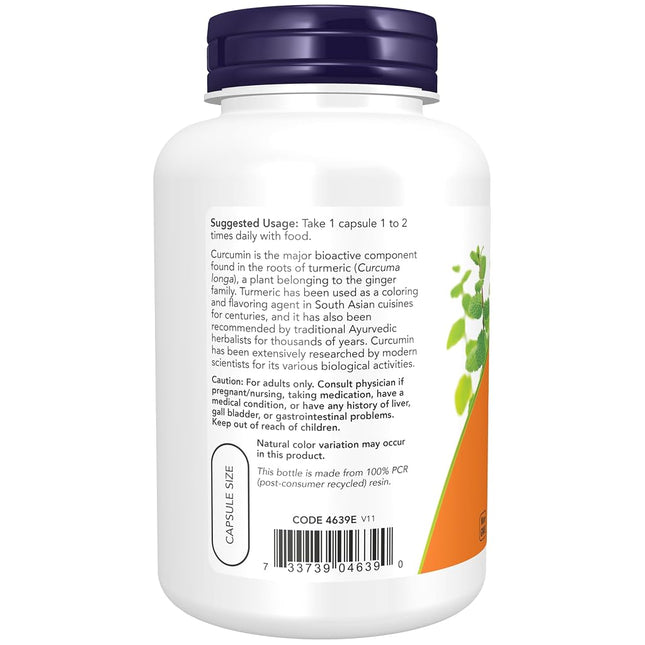 NOW Foods Curcumin 120 Vegicaps (Pack Of 2)
