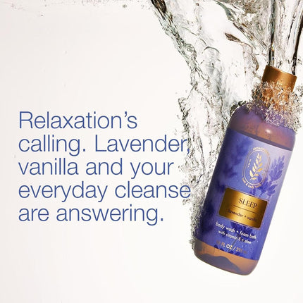 Lot of 2 Bath & Body Works Aromatherapy Sleep Lavender Vanilla Body Wash & Foam Bath 10oz. by Bath & Body Works