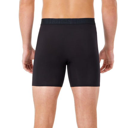 Hanes Men's Underwear Boxer Briefs & Trunks, Multi-Packs, Breathable Cool Lightweight, Viscose from Bamboo Supersoft, Black, M