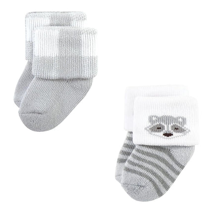 Hudson Baby Calcetines de Felpa y Algodón Rico para Recién Nacidas, Diseño Bosque, 6-12 Meses