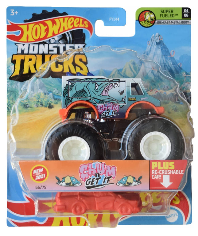 Hot Wheels Monster Trucks Chum'n Get It, [1:64 Sca