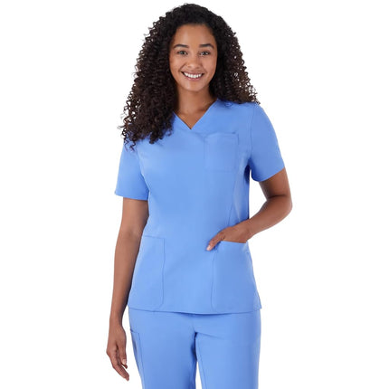 Hanes Women's Scrubs Healthcare Top, Moisture-Wick