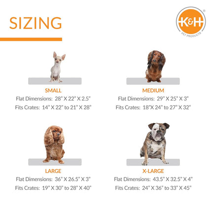 K&H Pet Products Ultra Plush Deluxe Bolster Dog Crate Pad - Plush Dog Bed & Kennel Mat, Portable, Indoor - Fleece Small