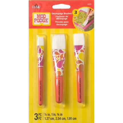 Mod Podge, Soft Decoupage Brush Set, 10615, 3 Piec