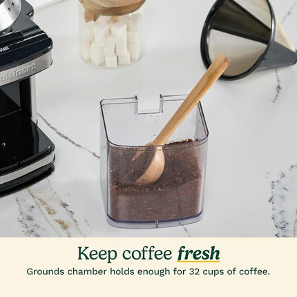 CUISINART Coffee Grinder, Electric Burr One-Touch Automatic Grinder with18-Position Grind Selector, Stainless Steel, DBM-8BKSP1, Black