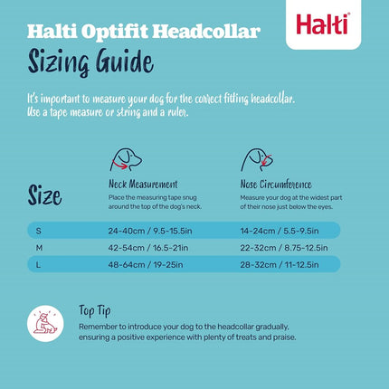 Company of Animals Halti Optifit Headcollar for Dogs, Black/Red, Large