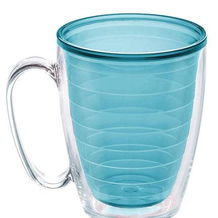 Tervis Clear & Colorful Tabletop - Bayou View Collection Made in USA Double Walled Insulated Tumbler Travel Cup Keeps Drinks Cold & Hot, 16oz Mug - 4pk, Assorted Pastels