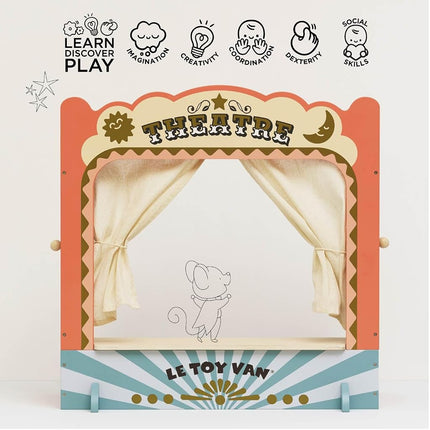 Le Toy Van – Wooden Tabletop Puppet Theatre | Imaginative Play Theatre - Suitable for Ages 3+ Years