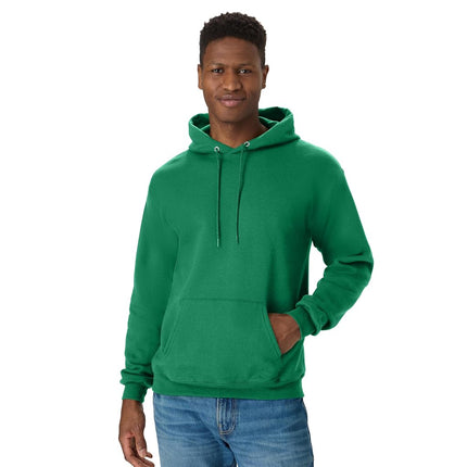 Hanes Men's EcoSmart Hoodie, Midweight Fleece, Pullover Hooded Sweatshirt, Kelly Green, L