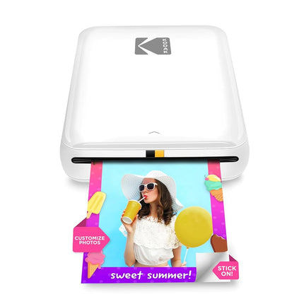 KODAK Step Instant Smartphone Photo Printer, Portable Mini Color Wireless Mobile Printer, Zink 2x3” (5.1x7.5 cm) Sticky-Back Photos, Bluetooth Compatible with iOS & Android Devices, Editing App, White