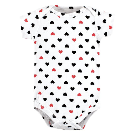 Hudson Baby Baby Cotton Bodysuits, Girl Daddy Red Black, Preemie