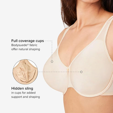 Wacoal Women's Underwired Plain Bra - Black - 40D (90D EU)