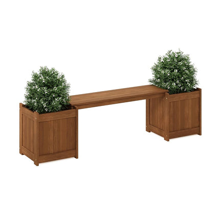 Furinno Hardwood Planter Box in Teak Oil, Wood, Na