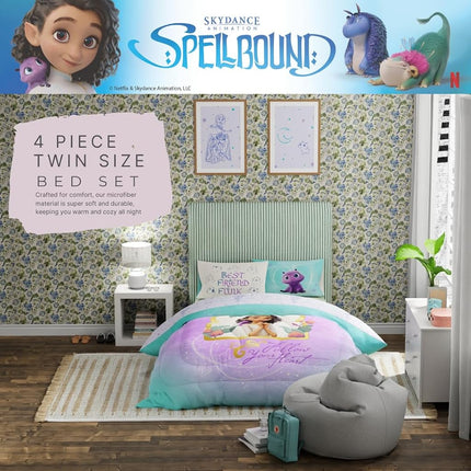 Franco Spellbound Kids Bedding Super Soft Microfiber Comforter and Sheet Set, 4 Piece Twin Size, (Officially Licensed Product)