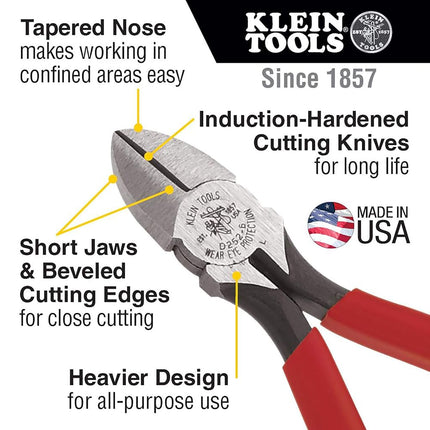 All-Purpose Diagonal Cutting Pliers, 15 cm Klein Tools D252-6