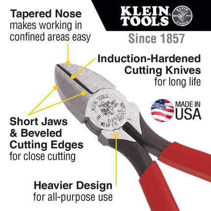 All-Purpose Diagonal Cutting Pliers, 15 cm Klein Tools D252-6